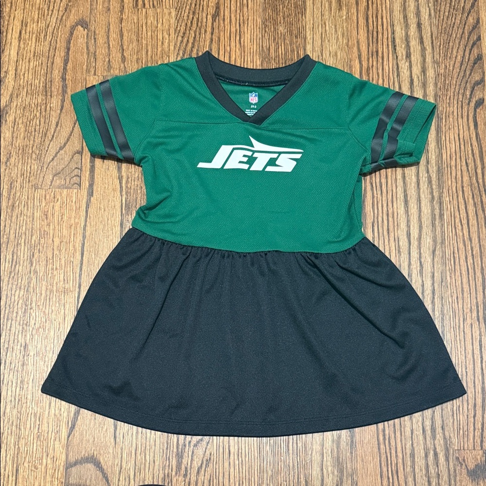 Kids Green and Black‎ Jets Jersey Dress